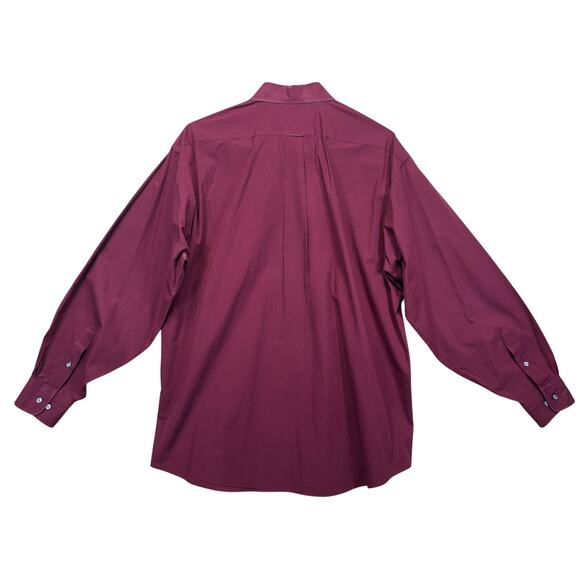 Tommy Hilfiger Tailored in Hong Kong Red Check Button Down Shirt Size 16 34/35 - Picture 4 of 12